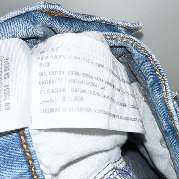 A&F Curve Love Ultra High Rise Ankle Straight in Medium Blue Wash 26 - Picture 10 of 11